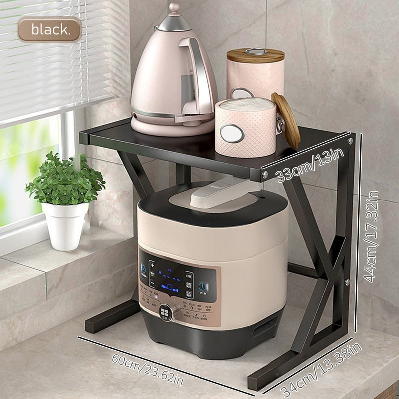 Double-Layer Kitchen Storage Rack - Milan-60CM - Black-State of Style