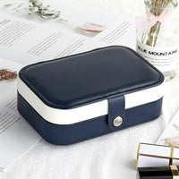 Double Layer Portable Leather Jewellery Box-PINK-State of Style