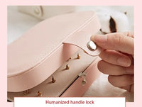 Double Layer Portable Leather Jewellery Box-PINK-State of Style