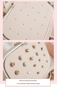 Double Layer Portable Leather Jewellery Box-PINK-State of Style