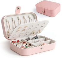 Double Layer Portable Leather Jewellery Box-PINK-State of Style