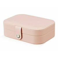 Double Layer Portable Leather Jewellery Box-PINK-State of Style