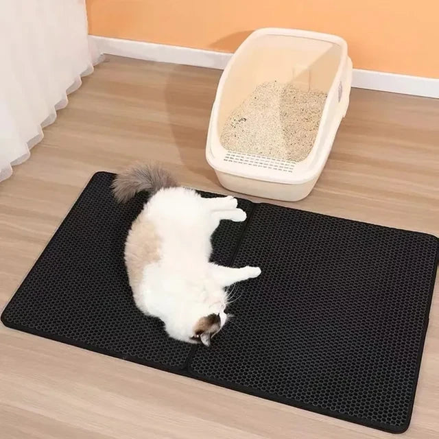 Double-layered Cat Litter Mat (Buy 1 Get 1 Free!) – PawCatch-Black-30*30cm-State of Style