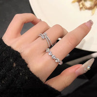 Double Layered Star Ring Set - Astrid-Multiple Stones-State of Style
