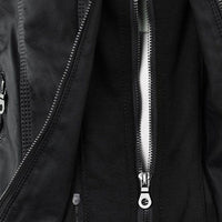 Double-Lined Leather Jacket With Hood | Warm & Stylish Women's Coat-Khaki-S-State of Style