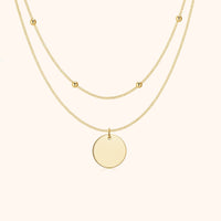 Double Medallion Necklace - Amélie-Gold-State of Style