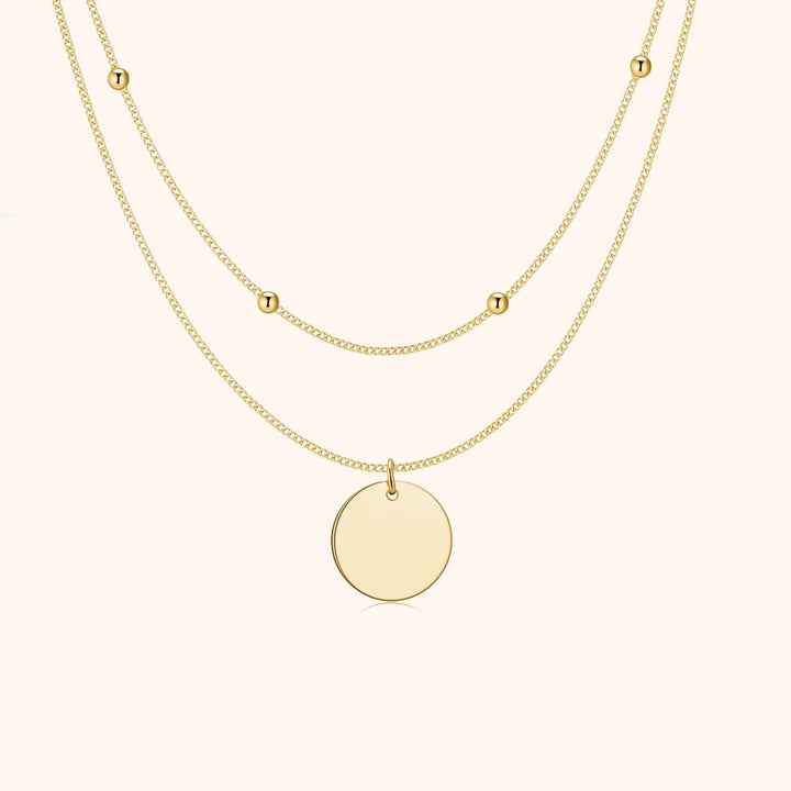 Double Medallion Necklace - Amélie-Gold-State of Style