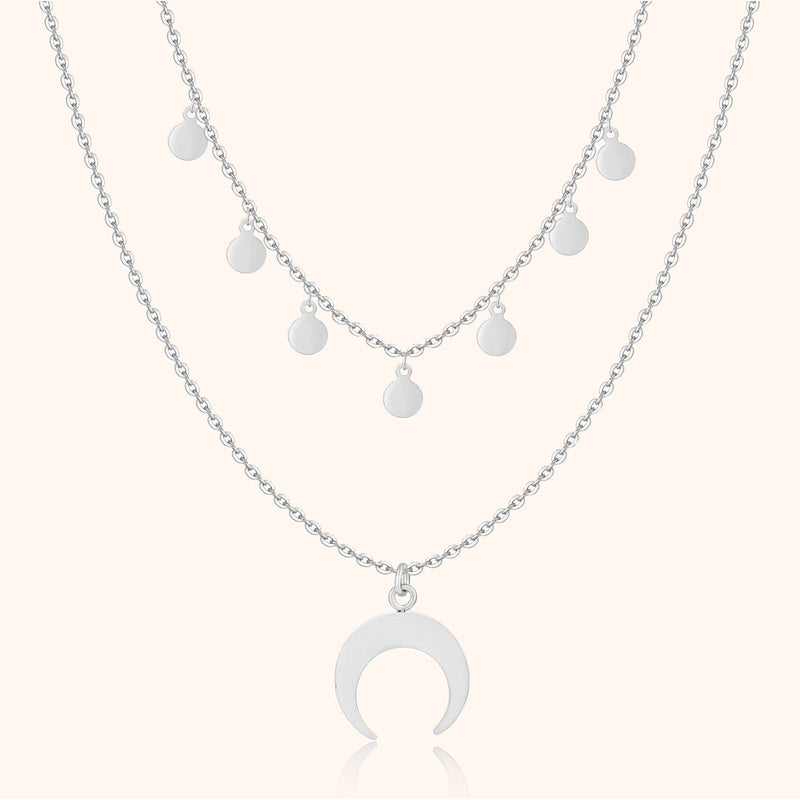 Double Necklace - Luna-Silver-State of Style
