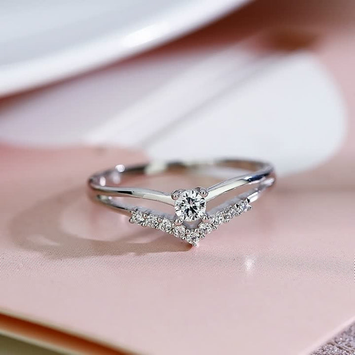 Double Ring | Adjustable Band | Elegant Women's Jewellery-Silver-6.5-State of Style