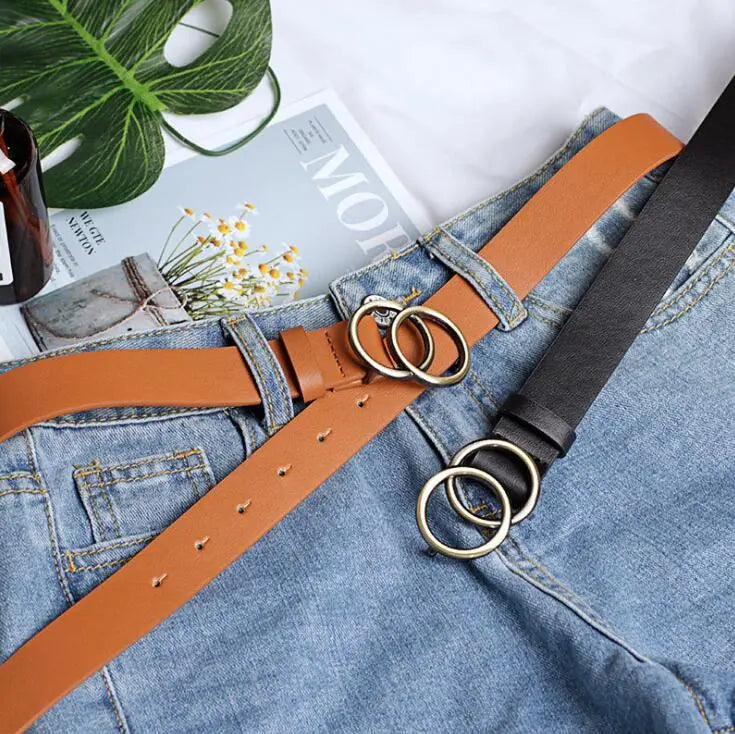 Double Ring Designer Belt – A Stylish Detail for Your Everyday Look!-A1 Copper Ring-State of Style