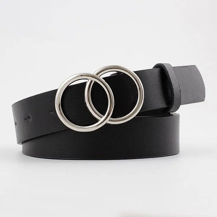 Double Ring Designer Belt – A Stylish Detail for Your Everyday Look!-B2 Silver Ring-State of Style