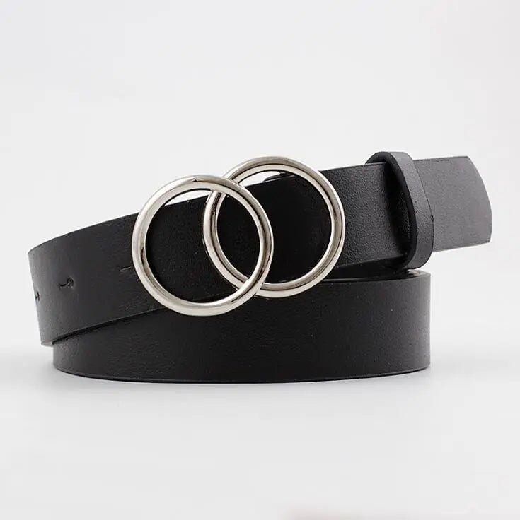 Double Ring Designer Belt – A Stylish Detail for Your Everyday Look!-B2 Silver Ring-State of Style