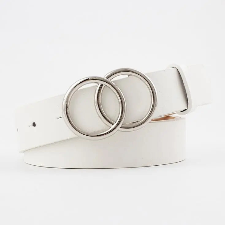 Double Ring Designer Belt – A Stylish Detail for Your Everyday Look!-B4 Silver Ring-State of Style