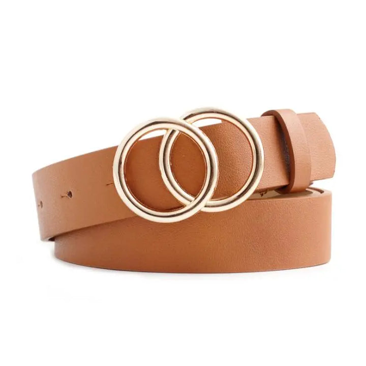 Double Ring Designer Belt – A Stylish Detail for Your Everyday Look!-C1 Golden Ring-State of Style
