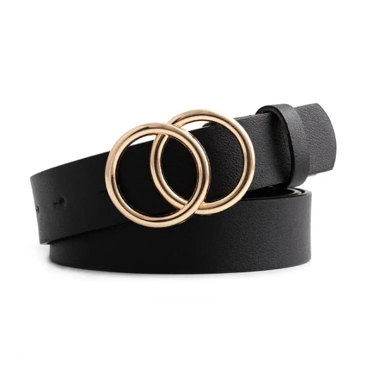Double Ring Designer Belt – A Stylish Detail for Your Everyday Look!-C2 Golden Ring-State of Style