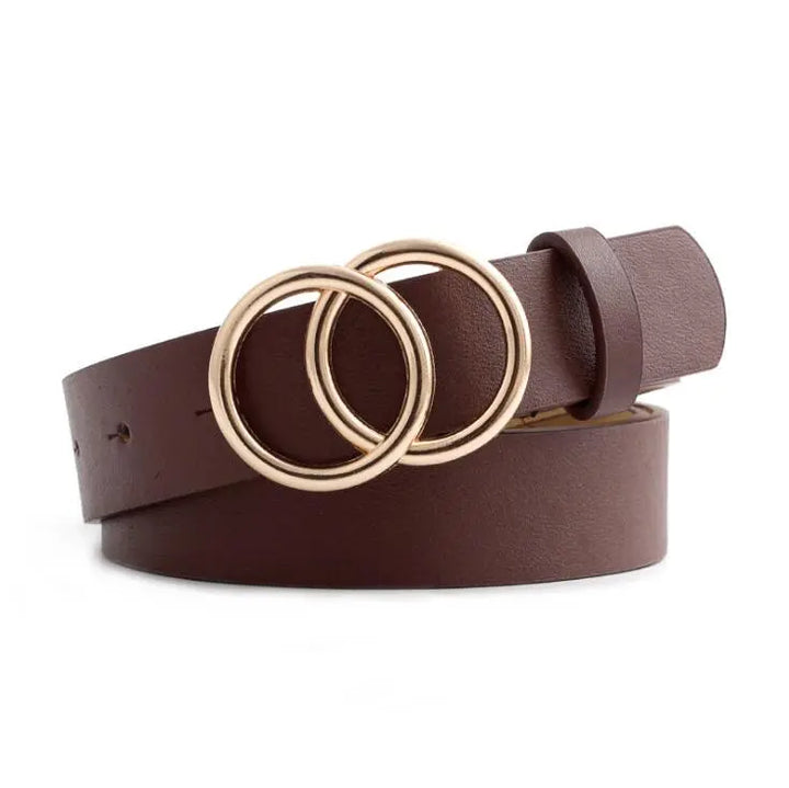 Double Ring Designer Belt – A Stylish Detail for Your Everyday Look!-C3 Golden Ring-State of Style