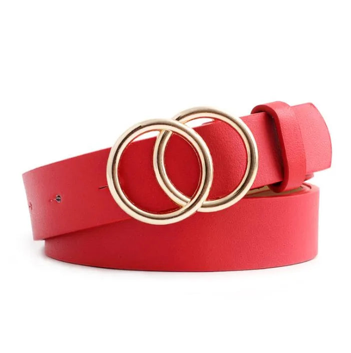 Double Ring Designer Belt – A Stylish Detail for Your Everyday Look!-C4 Golden Ring-State of Style