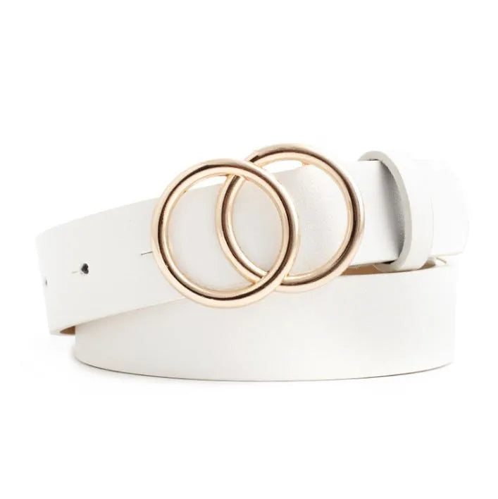 Double Ring Designer Belt – A Stylish Detail for Your Everyday Look!-C5 Golden Ring-State of Style