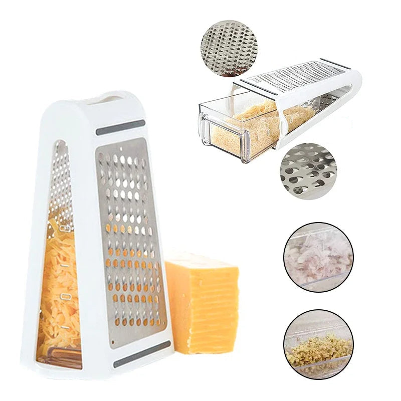 Double-sided kitchen grater with collection tray - GratoRasp-State of Style