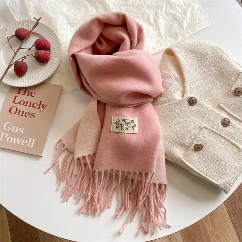 Double-Sided Pashmina Scarf - Elena-Light Pink-State of Style