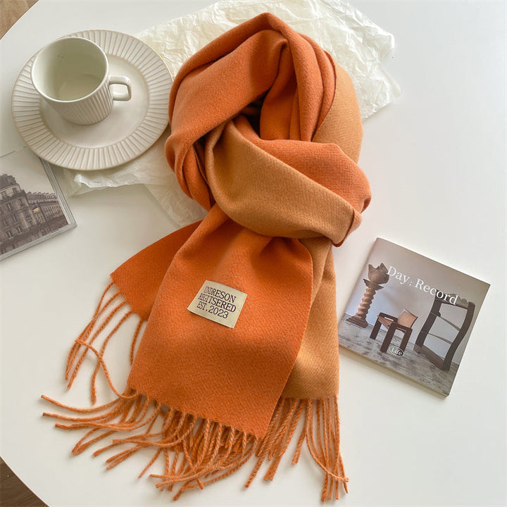 Double-Sided Pashmina Scarf - Elena-Orange-State of Style