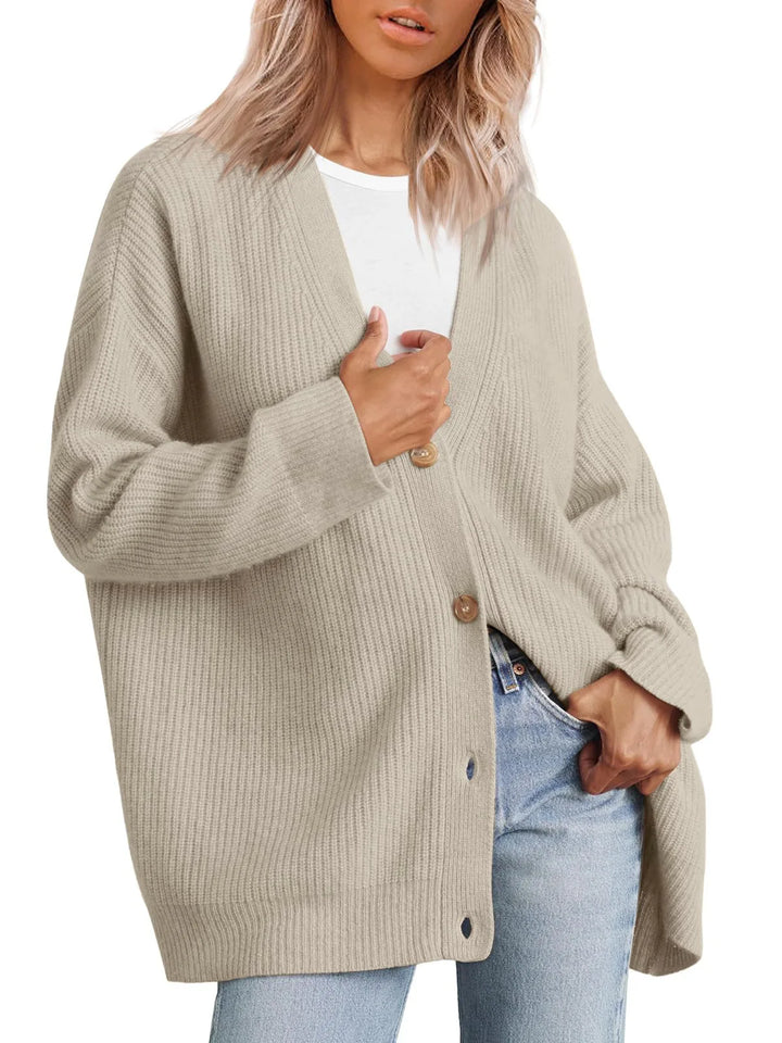 Ladies Cashmere Cardigan with V-neck – Sylvie