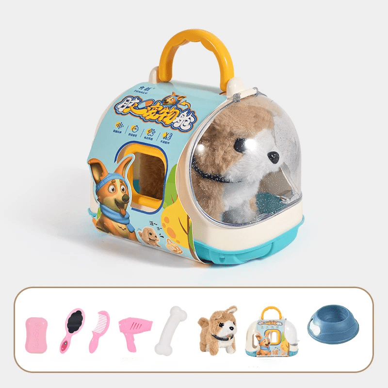 Walking plush dog with motion feature – interactive cuddly toy for children