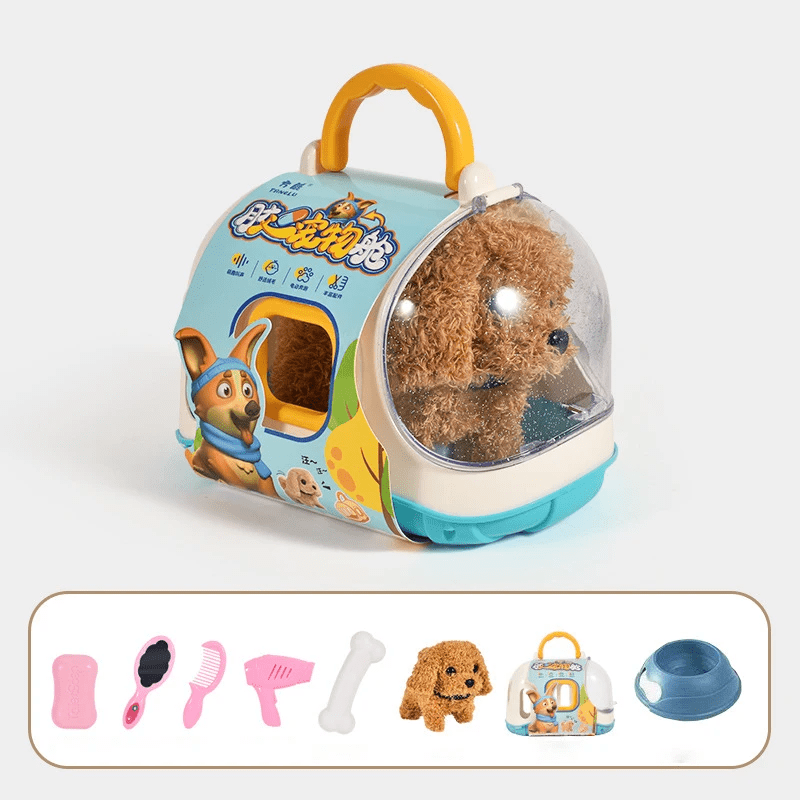 Walking plush dog with motion feature – interactive cuddly toy for children