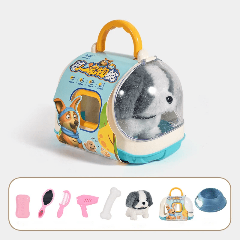 Walking plush dog with motion feature – interactive cuddly toy for children