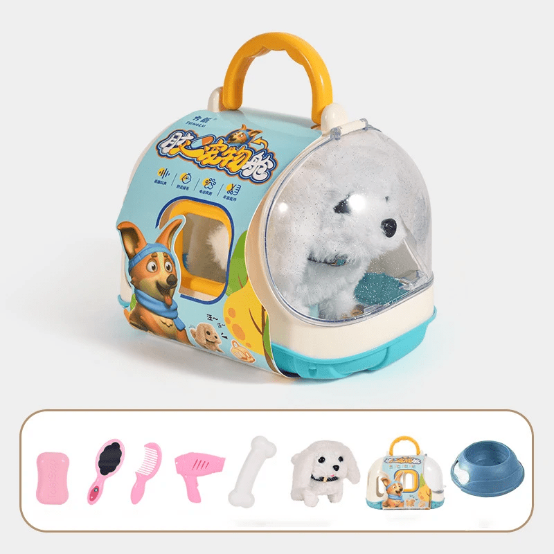 Walking plush dog with motion feature – interactive cuddly toy for children