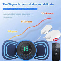 DRAAGBARE ELEKTRISCHE MINI NEK MASSAGER MET PAD & AFSTANDSBEDIENING | INTELLIGENT MASSAGEAPPARAAT-Met afstandsbediening-State of Style