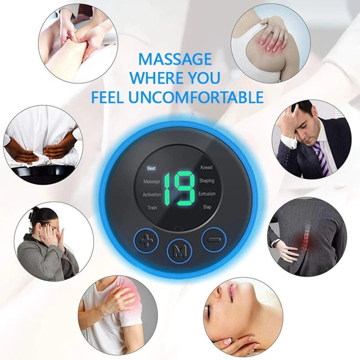 DRAAGBARE ELEKTRISCHE MINI NEK MASSAGER MET PAD & AFSTANDSBEDIENING | INTELLIGENT MASSAGEAPPARAAT-Met afstandsbediening-State of Style