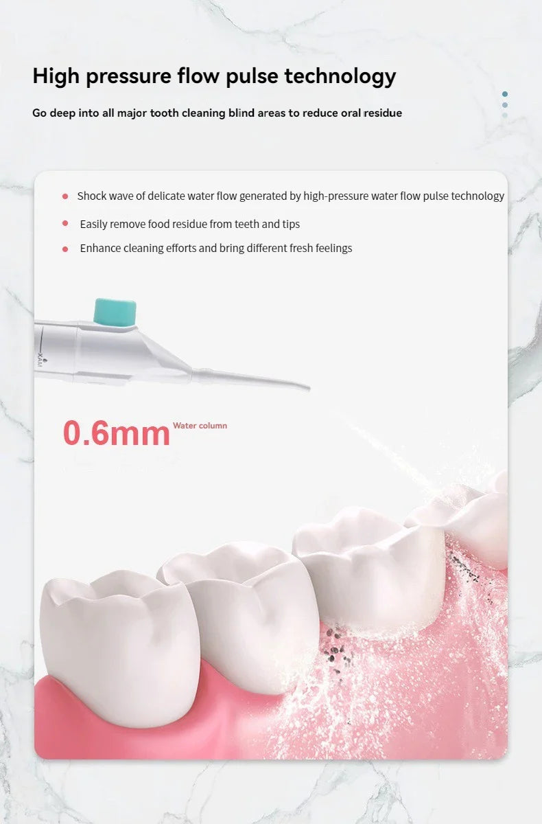 DRAAGBARE HOGEDRUK WATERFLOSSER – PROFESSIONELE MONDIRRIGATOR VOOR TANDREINIGING-Zwart-State of Style