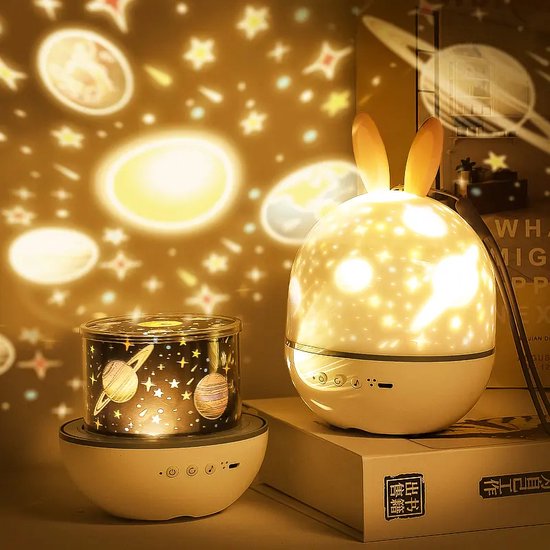 Dream away with Nox – Magical Star Projector for Children-Lamp Rabbit-State of Style