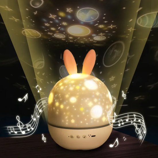 Dream away with Nox – Magical Star Projector for Children-Lamp Rabbit-State of Style