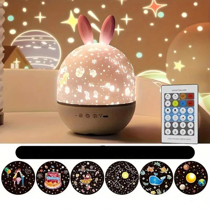 Dream away with Nox – Magical Star Projector for Children-Lamp Rabbit-State of Style