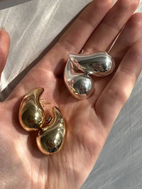 Droplet-shaped Earrings - GlimmerDrops-Gold-2.3 cm-State of Style