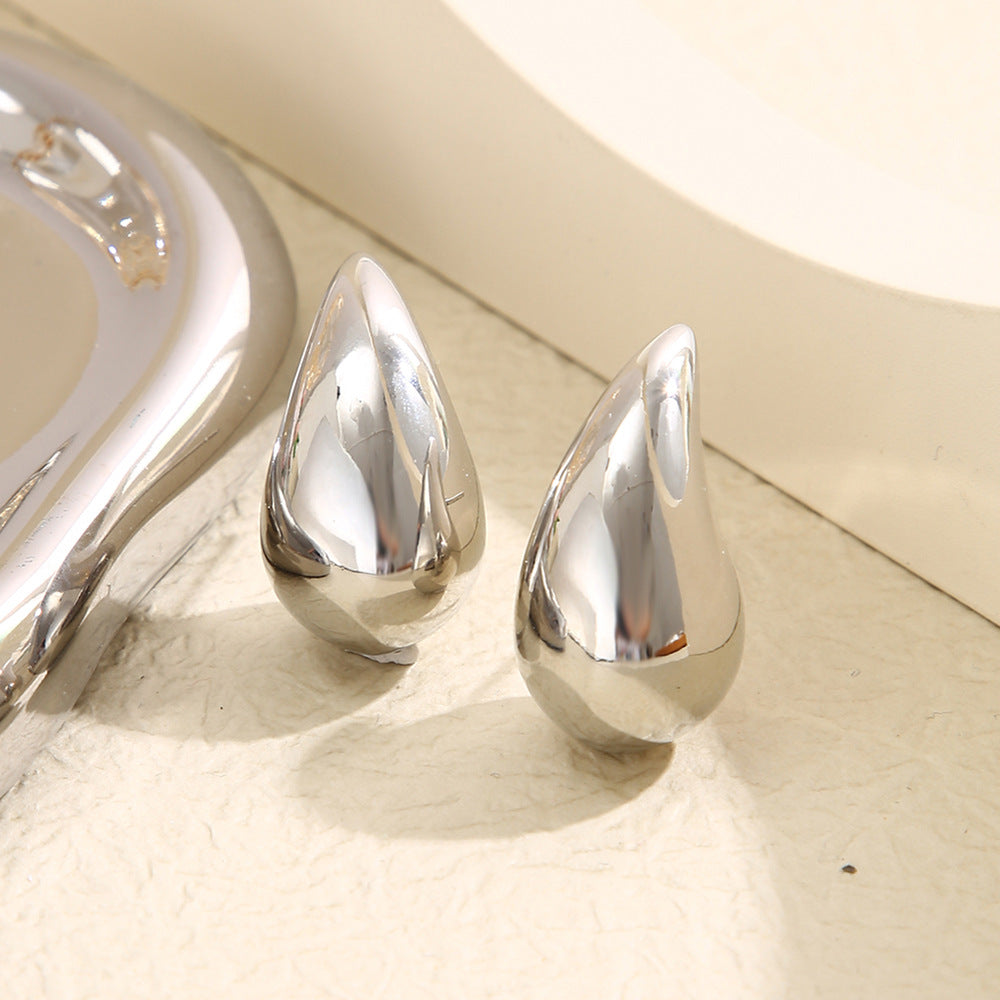Droplet-shaped Earrings - GlimmerDrops-Gold-2.3 cm-State of Style