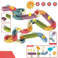 Bath water slide – build-it-yourself set with rubber ducks and slides