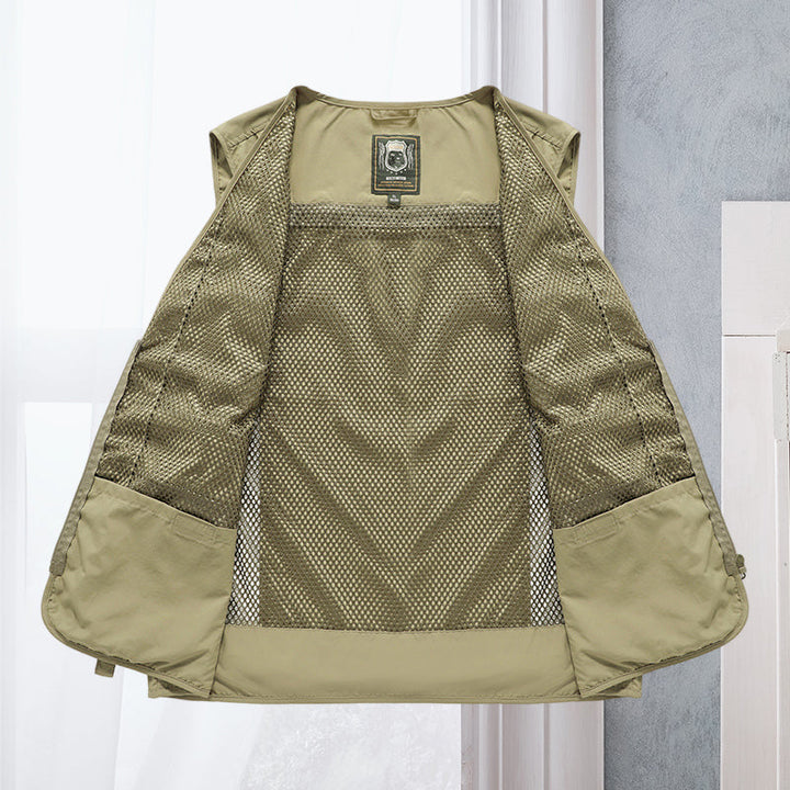 Durable Tactical Vest - ActionGuard-Khaki-S-State of Style