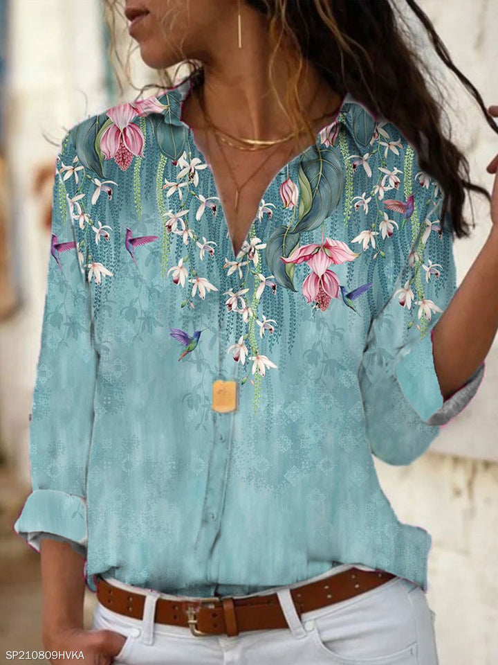 DuskBlouse | Elegant Women's Blouse-Green-S-State of Style