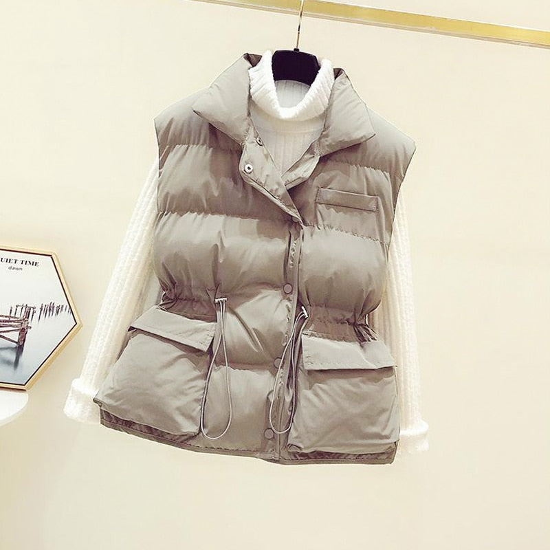 DustiVerwarmer | Women's Lightweight Bodywarmer-Khaki-M-State of Style