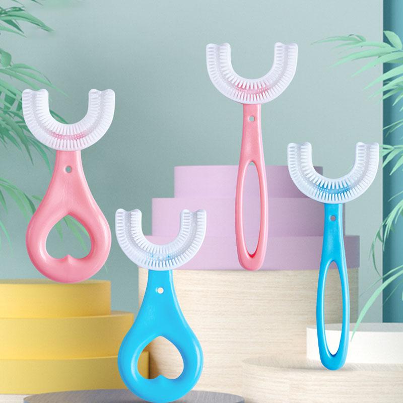 U-shaped children's toothbrush – gentle 360° cleaning for all ages