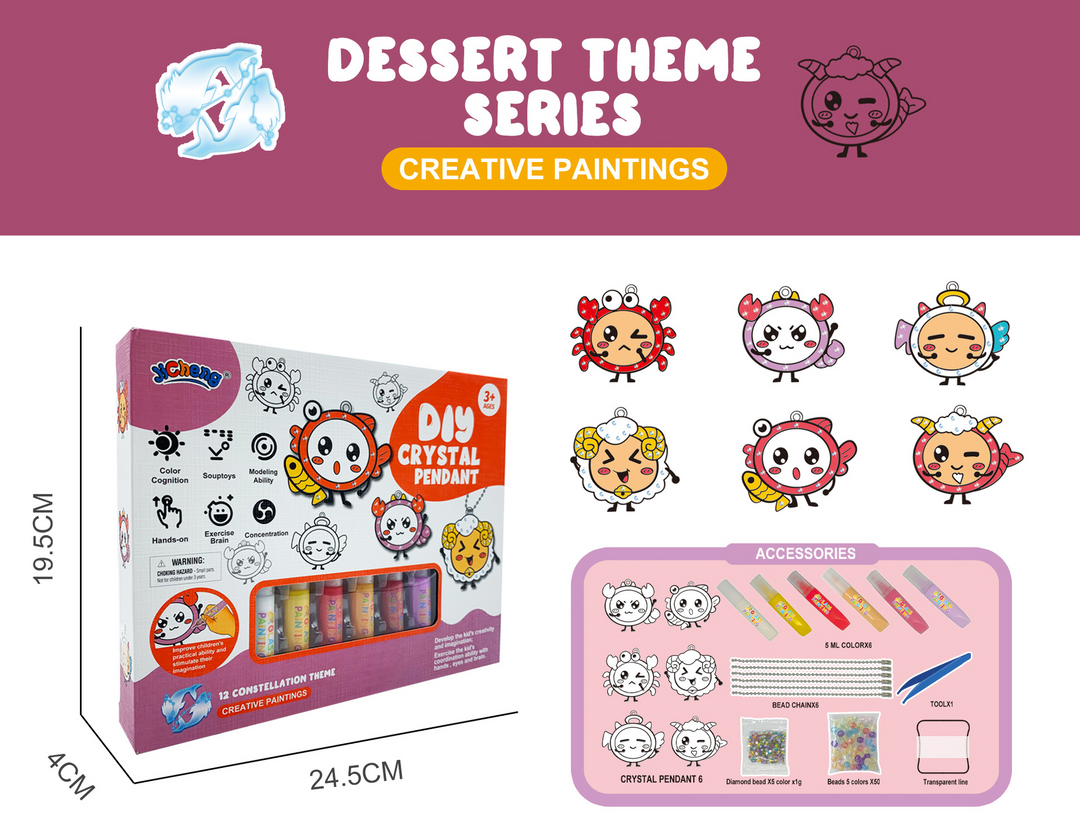 DIY craft kit with crystals for kids – buy one, get one free