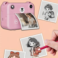 Instant camera for children with 1080p video, print function and accessories