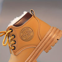 Waterproof fleece autumn boots for boys – with warm lining & profiled sole
