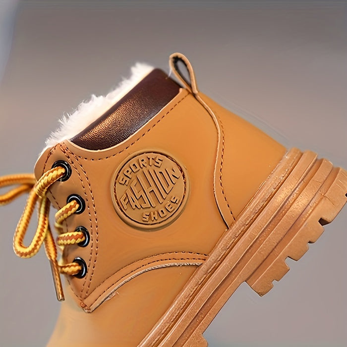 Waterproof fleece autumn boots for boys – with warm lining & profiled sole