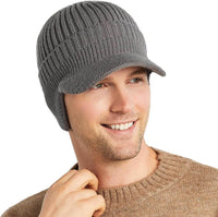 Men's knitted hat with ear flaps - Kian