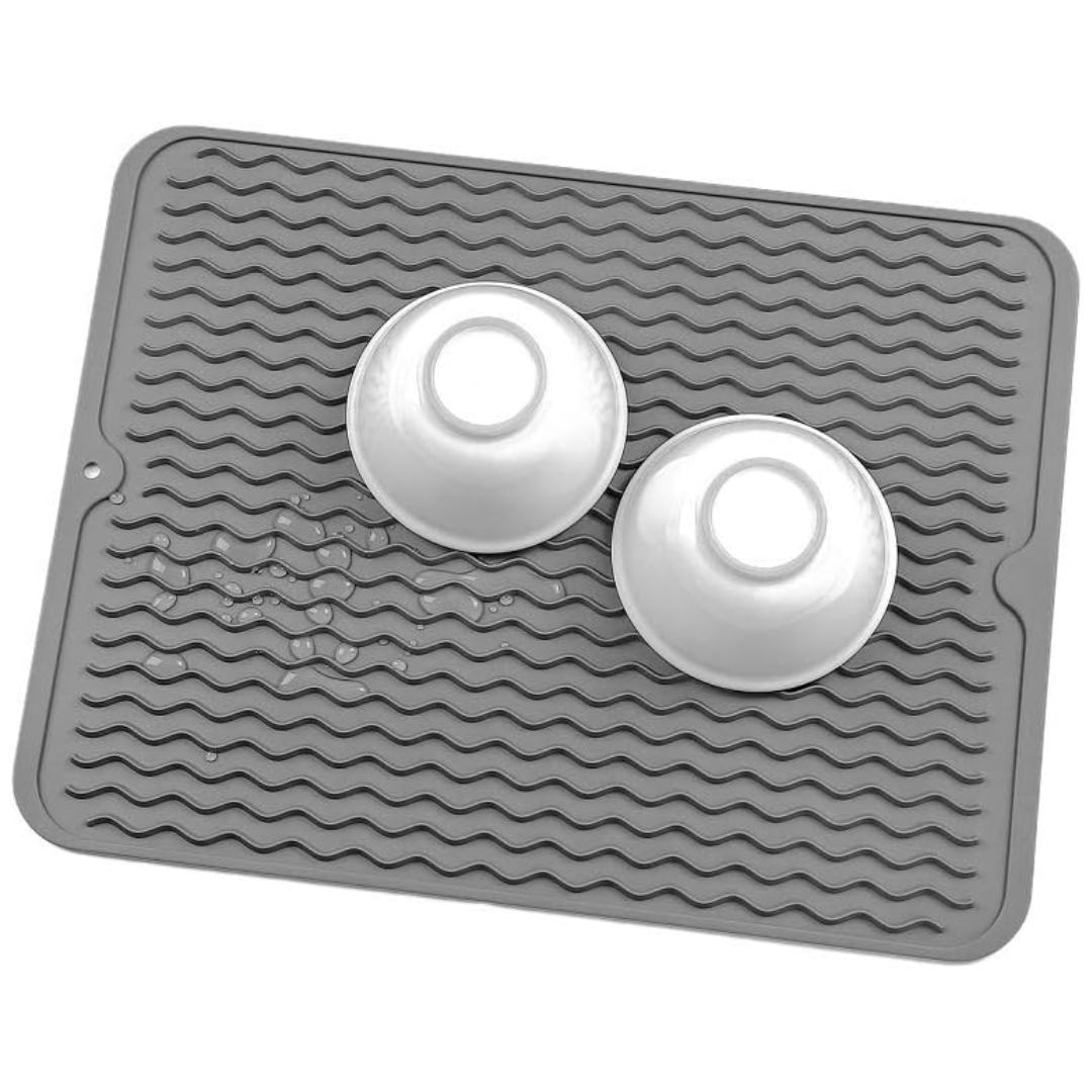 Eco-friendly silicone drying mat - Multiple uses & heat resistant-Grey-30 x 30 cm-State of Style