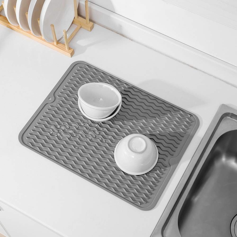 Eco-friendly silicone drying mat - Multiple uses & heat resistant-Grey-30 x 30 cm-State of Style